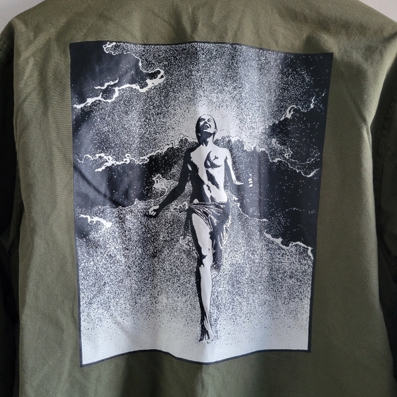 FA Skater Field Style Button Up Patched Graphic Art Jacket - Nude Women - Picture 5 of 12